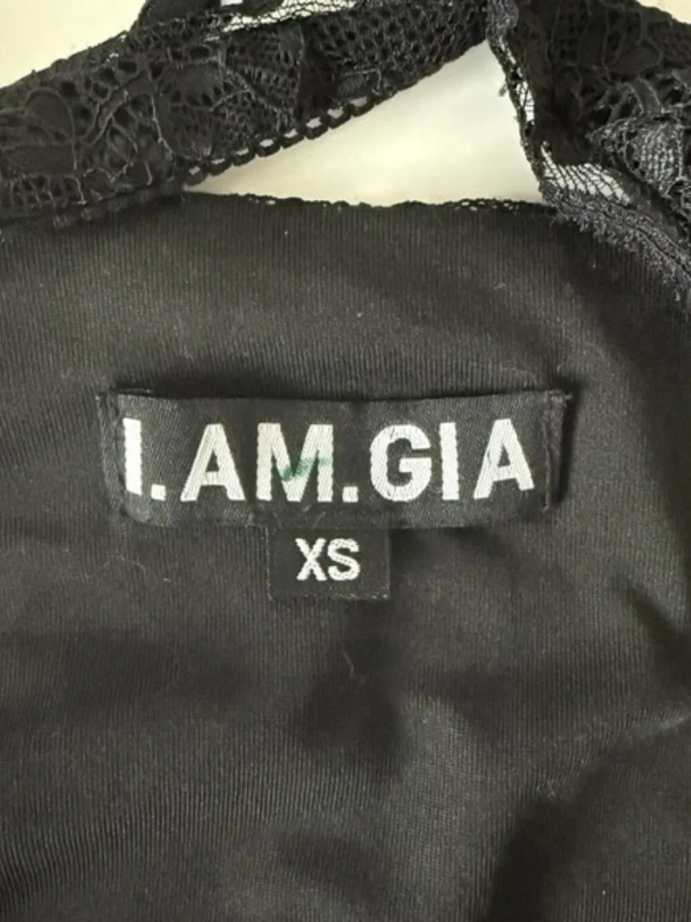 I Am Gia Black Lace Crop Top Womens XS Fairy Grunge Clubwear Whimsigoth Party - Picture 8 of 12